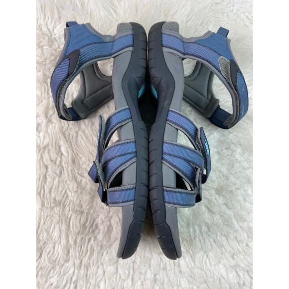 Teva 4266 Tirra Women's 10 Gray Blue Strappy Slingback Sport Sandals - Picture 9 of 10